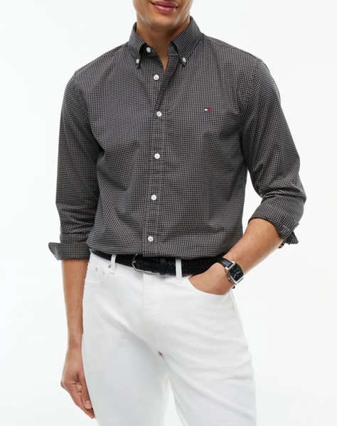 TOMMY HILFIGER FLEX POPLIN GINGHAM RF SHIRT