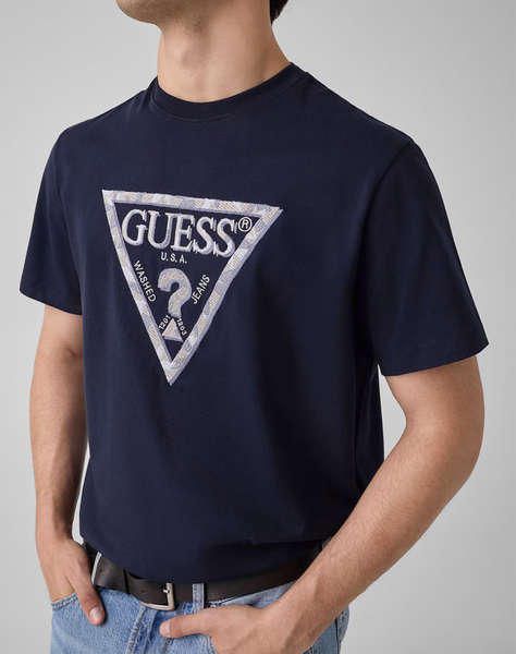GUESS CN SS TRIANGLE LEAVES EMBROIDE БЛУЗА M