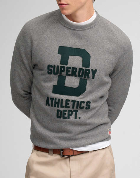 SUPERDRY ATH FELT APPLIQUE RELAXED CREW МЪЖКИ СУИЧЪР