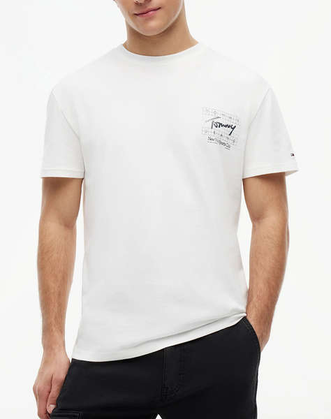 TOMMY JEANS TJM REG SIGN FLAG SS TEE EXT