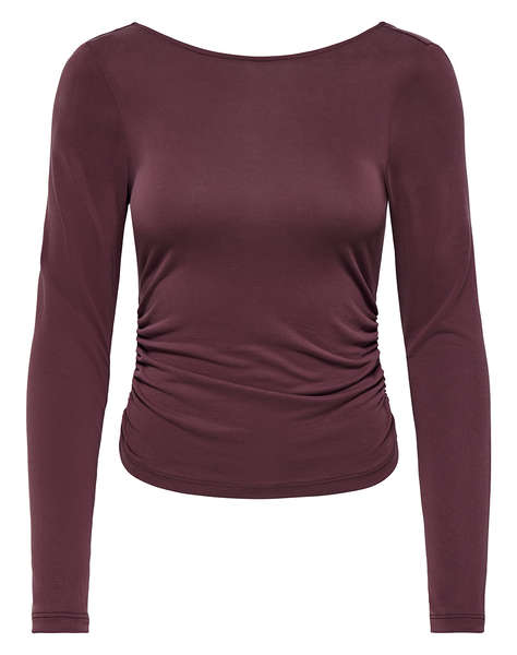 ONLY ONLFREE L/S DEEP RUCHING TOP JRS