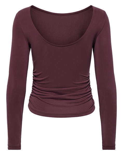 ONLY ONLFREE L/S DEEP RUCHING TOP JRS