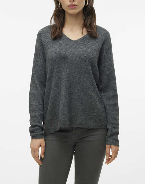 VERO MODA VMCREWLEFILE LS V-NECK BLOUSE NOOS