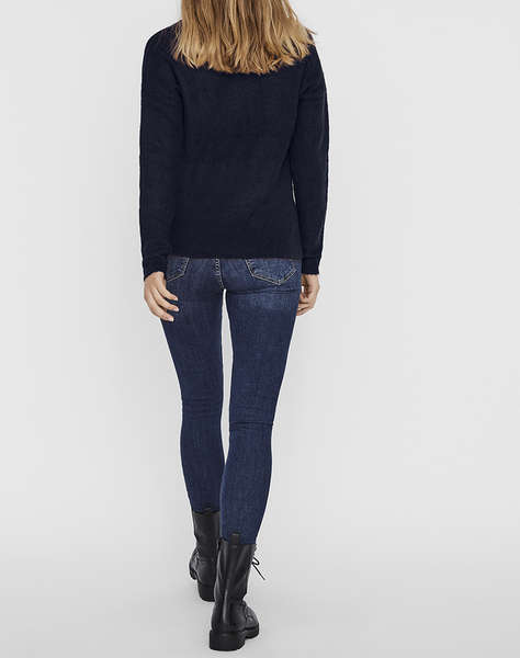 VERO MODA VMCREWLEFILE LS V-NECK BLOUSE NOOS