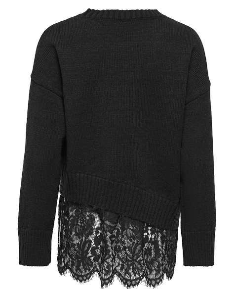 ONLY ONLEVIE LS LACE MIX O-NECK KNT