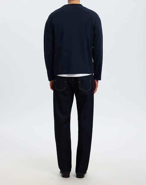 SELECTED SLMTAJ HEAVY LS O-NECK TEE