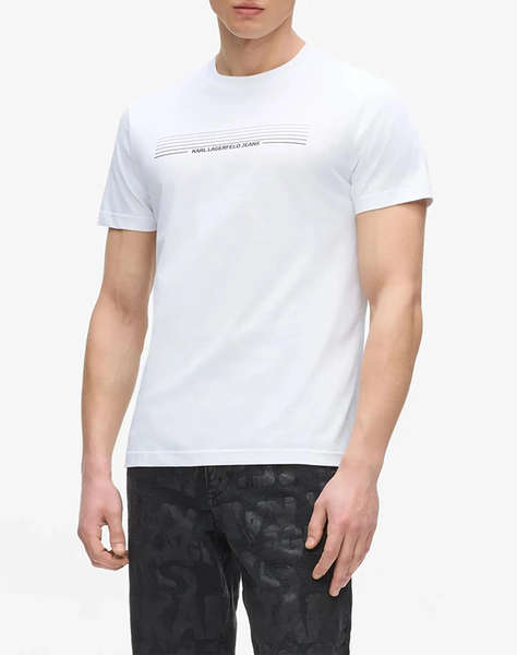 KARL LAGERFELD JEANS KLJ SLIM STRIPES LOGO TEE