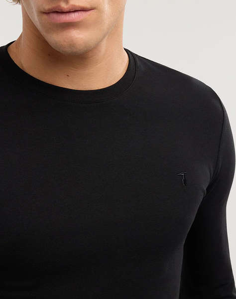 TRUSSARDI SLIM FIT LS T-SHIRT - ESSENTIAL LEVRIERO - STRETCH JERSEY