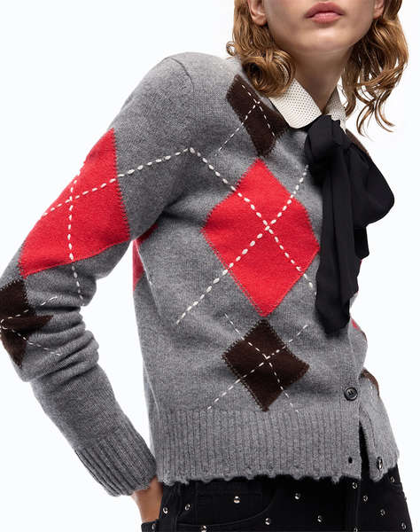 PINKO CARDIFF CARDIGAN ARGYLE CON CL