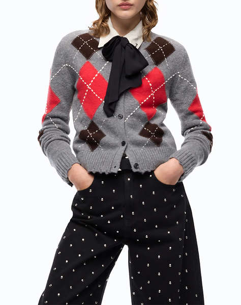 PINKO CARDIFF CARDIGAN ARGYLE CON CL