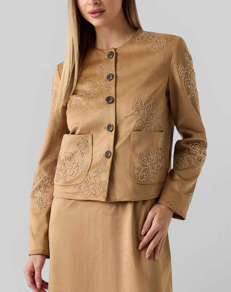 GUESS OCEANE SUEDE BEADING JKT ДАМСКО ЯКЕ