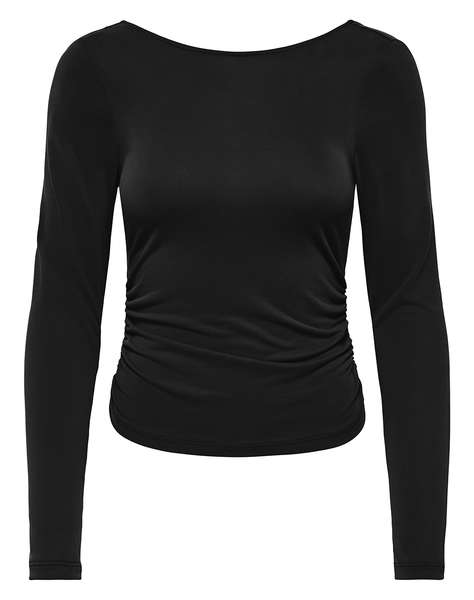 ONLY ONLFREE L/S DEEP RUCHING TOP JRS