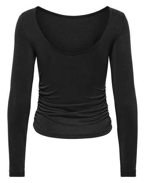 ONLY ONLFREE L/S DEEP RUCHING TOP JRS