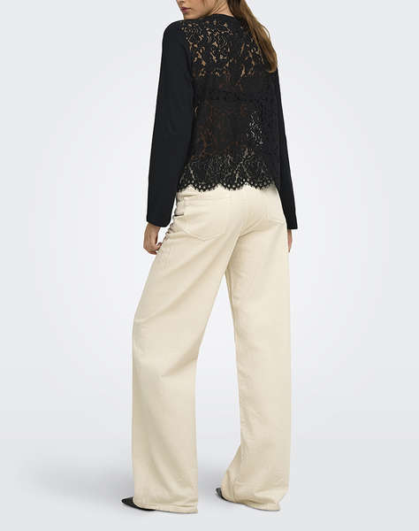 ONLY ONLLANIA L/S LACE TOP CS JRS