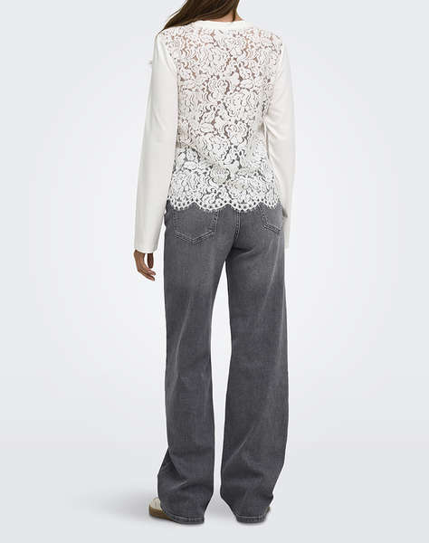 ONLY ONLLANIA L/S LACE TOP CS JRS