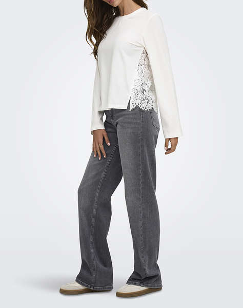 ONLY ONLLANIA L/S LACE TOP CS JRS