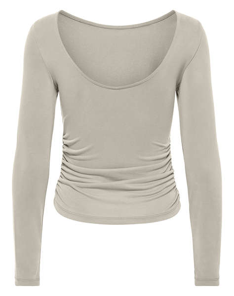 ONLY ONLFREE L/S DEEP RUCHING TOP JRS