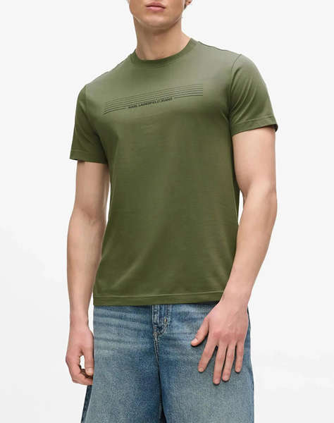 KARL LAGERFELD JEANS KLJ SLIM STRIPES LOGO TEE