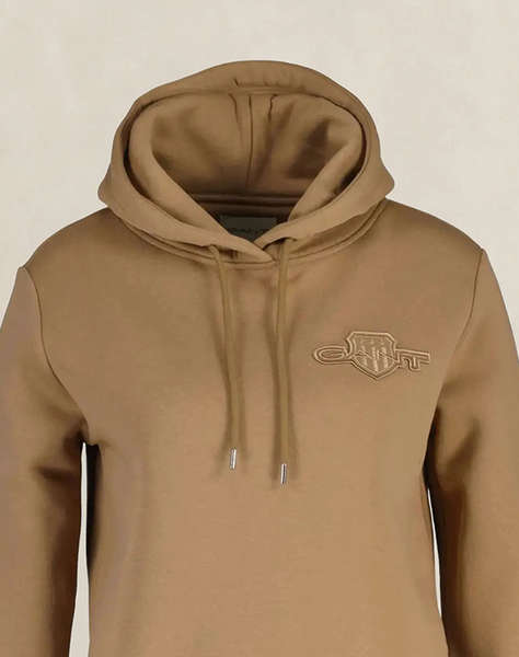 GANT СУИТШЪРТ С ДЪЛЪГ РЪКАВ REG TONAL SHIELD HOODIE