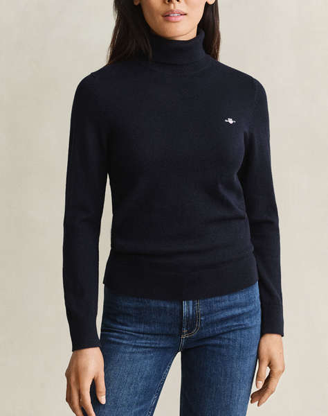 GANT ПУЛОВЕР С ДЪЛЪГ РЪКАВ WOOL COTTON TURTLENECK