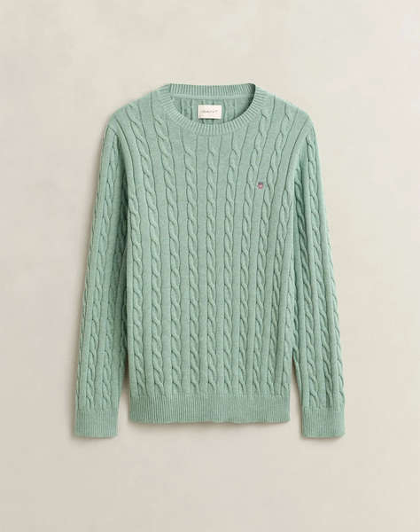 GANT ПУЛОВЕР С ДЪЛЪГ РЪКАВ COTTON CABLE C-NECK