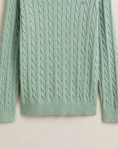 GANT ПУЛОВЕР С ДЪЛЪГ РЪКАВ COTTON CABLE C-NECK