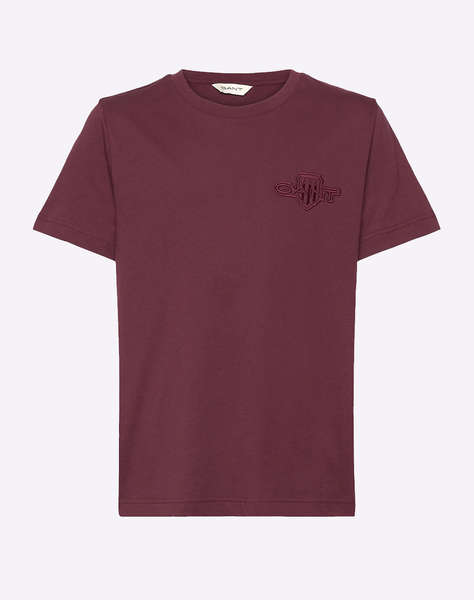 GANT БЛУЗА С КЪС РЪКАВ REG TONAL SHIELD SS T-SHIRT