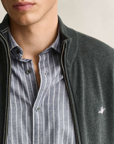 GANT ПЛЕТЕНА ЖИЛЕТКА SUPERFINE LAMBSWOOL ZIP CARDIGAN