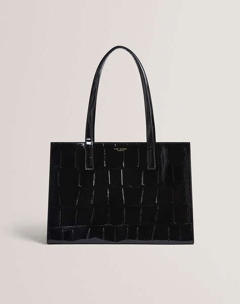 TED BAKER WELONA Croc Effect Elongated Icon Bag