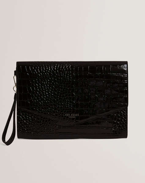TED BAKER WESSLIE Croc Effect Icon Envelope Pouch