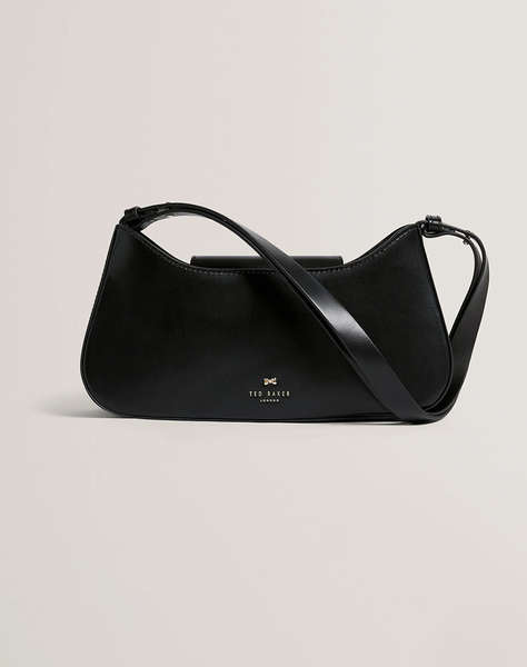 TED BAKER CURLO Leather Bow Detail Elongated Shoulder Ba