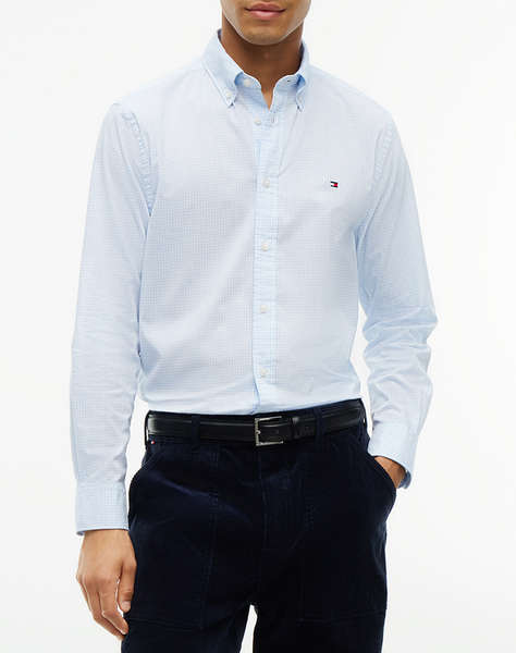 TOMMY HILFIGER FLEX POPLIN GINGHAM RF SHIRT