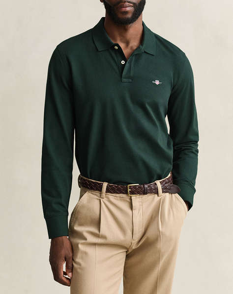 GANT БЛУЗА С ДЪЛГИ РЪКАВИ REG SHIELD LS PIQUE RUGGER