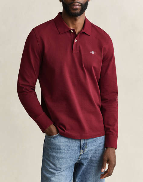 GANT БЛУЗА С ДЪЛГИ РЪКАВИ REG SHIELD LS PIQUE RUGGER