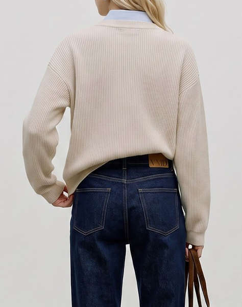 VERO MODA VMGOLD LUX RIB LS O-NECK PULLOVER