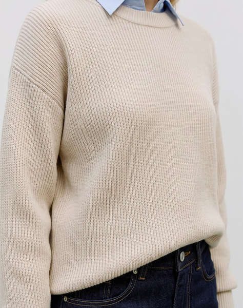 VERO MODA VMGOLD LUX RIB LS O-NECK PULLOVER