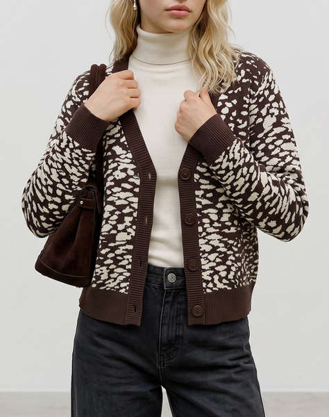 VERO MODA VMARIA ART LS V-NECK CARDIGAN REP