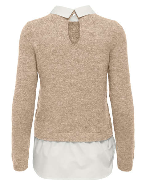 ONLY ONLDOLLY LS WOVEN MIX PEARL PULL RP KNT