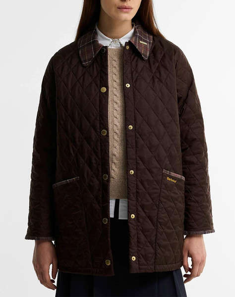 BARBOUR BARBOUR ICONS TARTAN COLLAR MODERN LIDDESDALE QUILTED JACKET