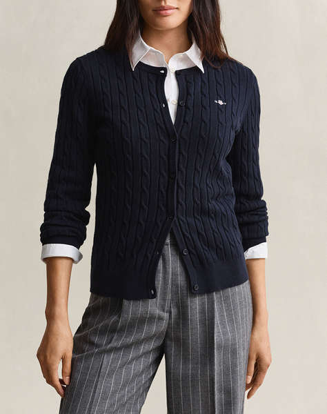 GANT ЖИЛЕТКА ПЛЕТЕНА STRETCH COTTON CABLE CARDIGAN