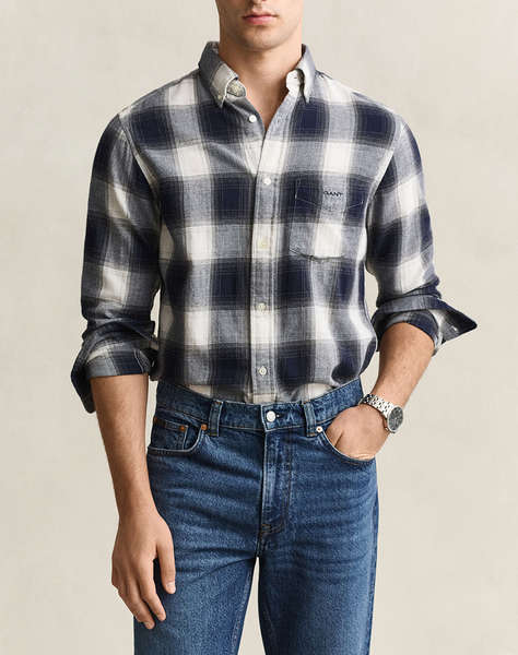 GANT РИЗА ДЪЛЪГ РЪКАВ REG WINDBLOWN FLANNEL CHECK SHIRT