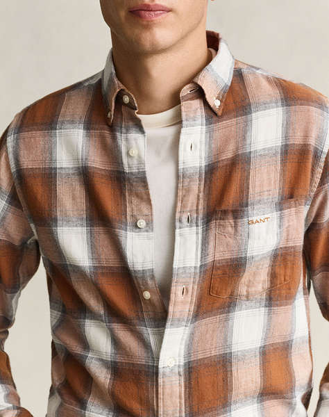 GANT РИЗА ДЪЛЪГ РЪКАВ REG WINDBLOWN FLANNEL CHECK SHIRT