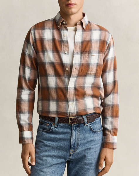GANT РИЗА ДЪЛЪГ РЪКАВ REG WINDBLOWN FLANNEL CHECK SHIRT