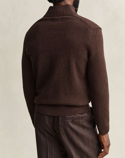 GANT ПУЛОВЕР ДЪЛЪГ РЪКАВ CASUAL COTTON HALF ZIP