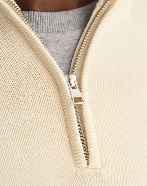 GANT ПУЛОВЕР ДЪЛЪГ РЪКАВ CASUAL COTTON HALF ZIP