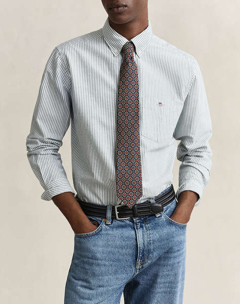 GANT РИЗА ДЪЛЪГ РЪКАВ REG OXFORD BANKER STRIPE SHIRT