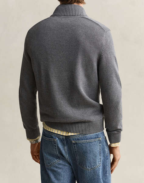 GANT ПУЛОВЕР ДЪЛЪГ РЪКАВ CASUAL COTTON HALF ZIP