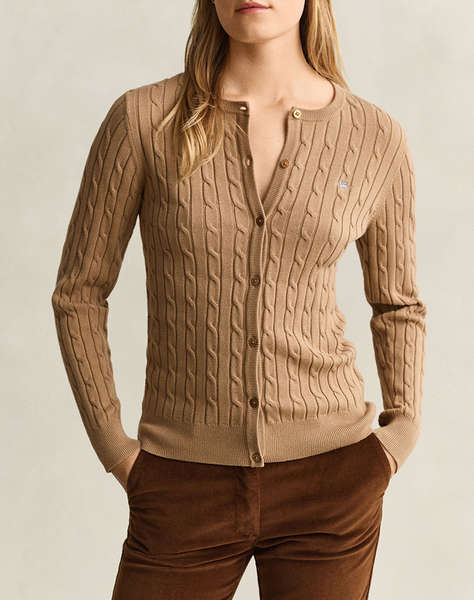 GANT ЖИЛЕТКА ПЛЕТЕНА STRETCH COTTON CABLE CARDIGAN