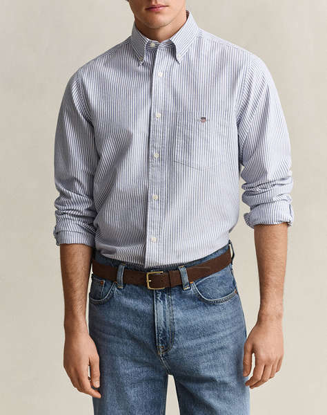 GANT РИЗА ДЪЛЪГ РЪКАВ REG OXFORD BANKER STRIPE SHIRT