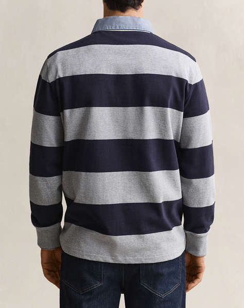 GANT БЛУЗА С ДЪЛЪГ РЪКАВ REG CHAMBRAY STRIPE HEAVY RUGGER